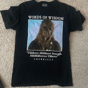 Star Wars Black Chewbacca 'Words of Wisdom' Graphic Tee